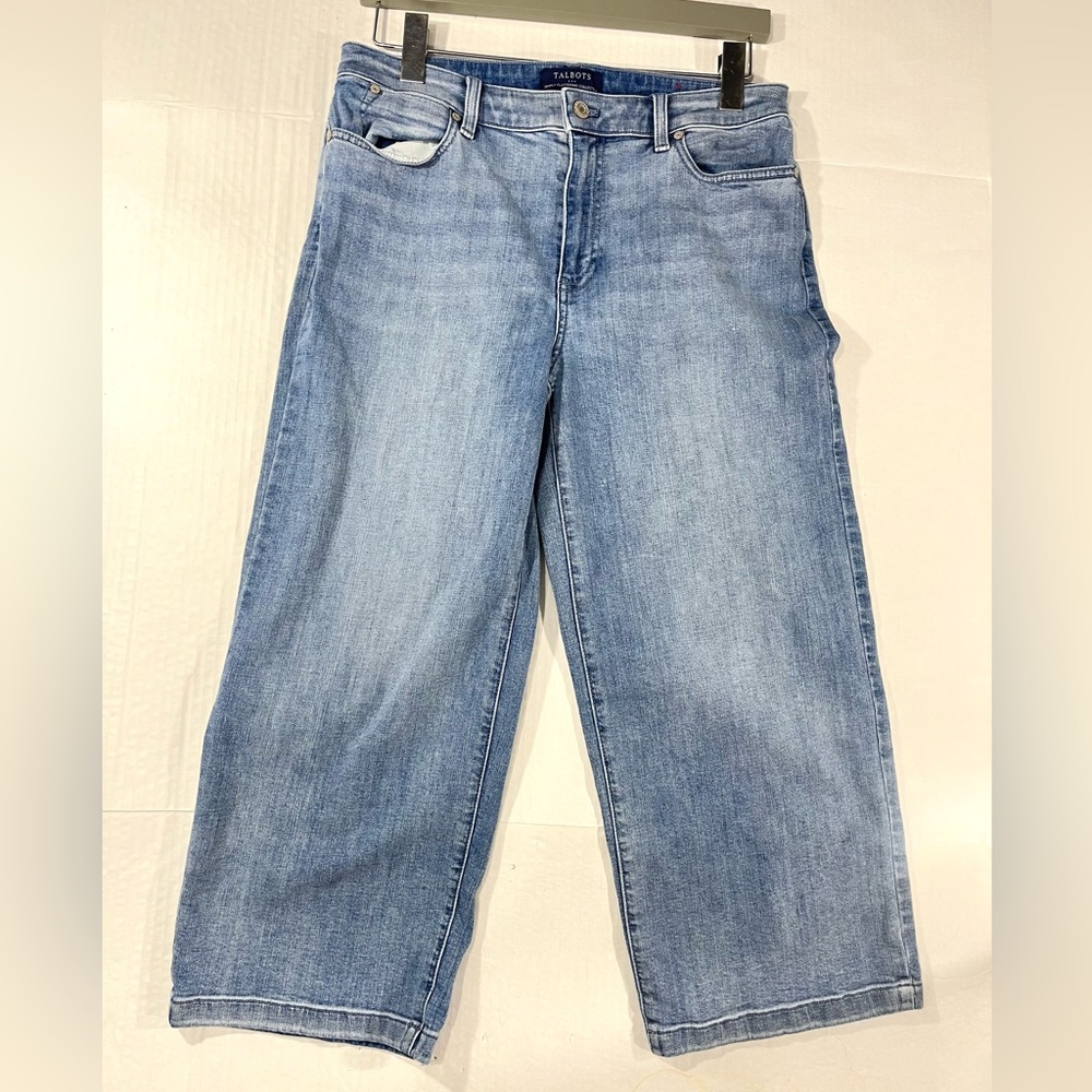 TALBOTS SIMPLY FLATTERING CROPPED WIDE LEG JEAN
